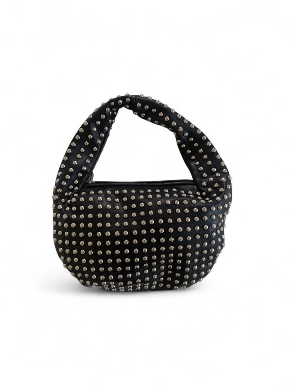 NA-KD Black Studded Hobo Bag
